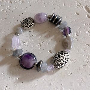 Silpada Canyon Stretch Amethyst Bracelet